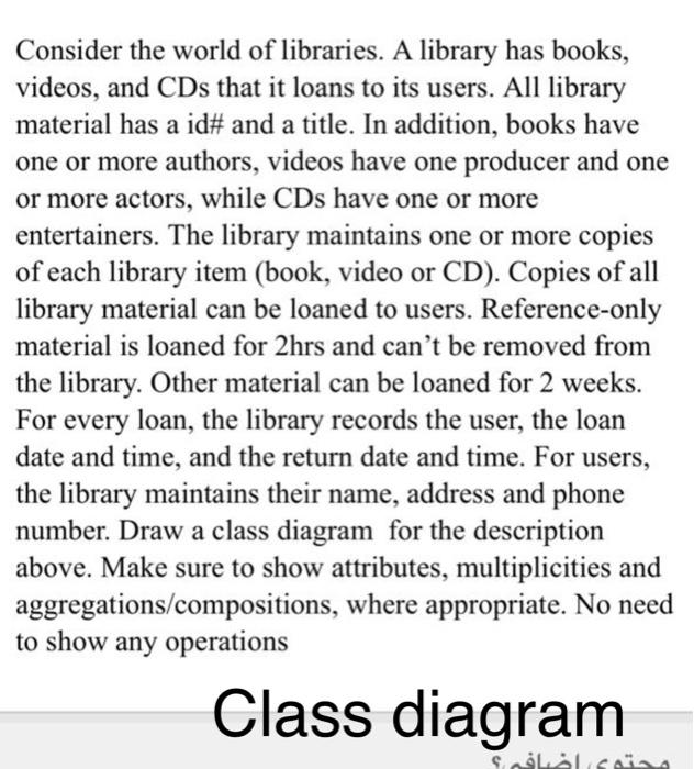 Consider the world of libraries. A library has