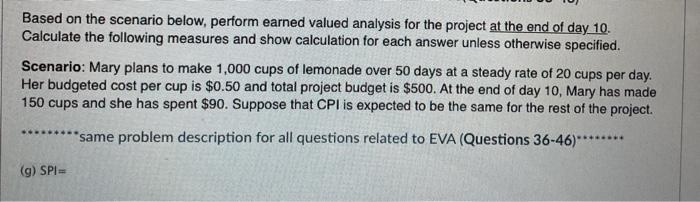 Based on the scenario below, perform earned