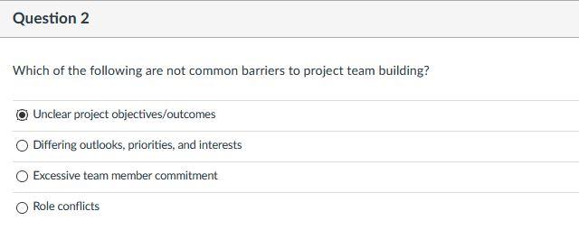 Question 2 Which of the following are not common