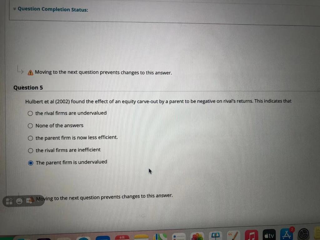 Question Completion Status: L. A Moving to the