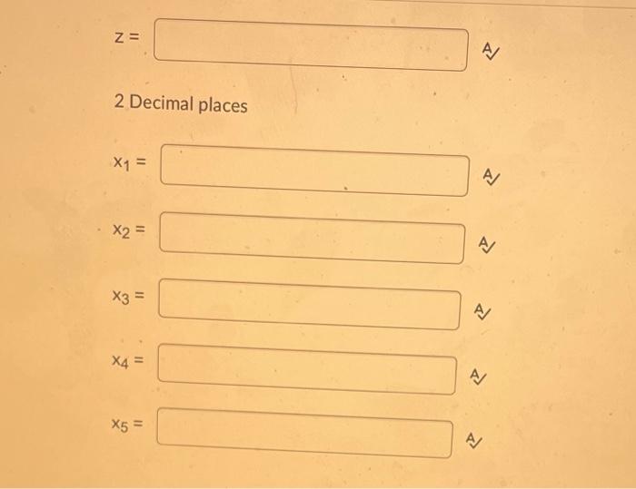 Question 2 (8 points) Max Z= 10X, + 20X2 + 7X3 +