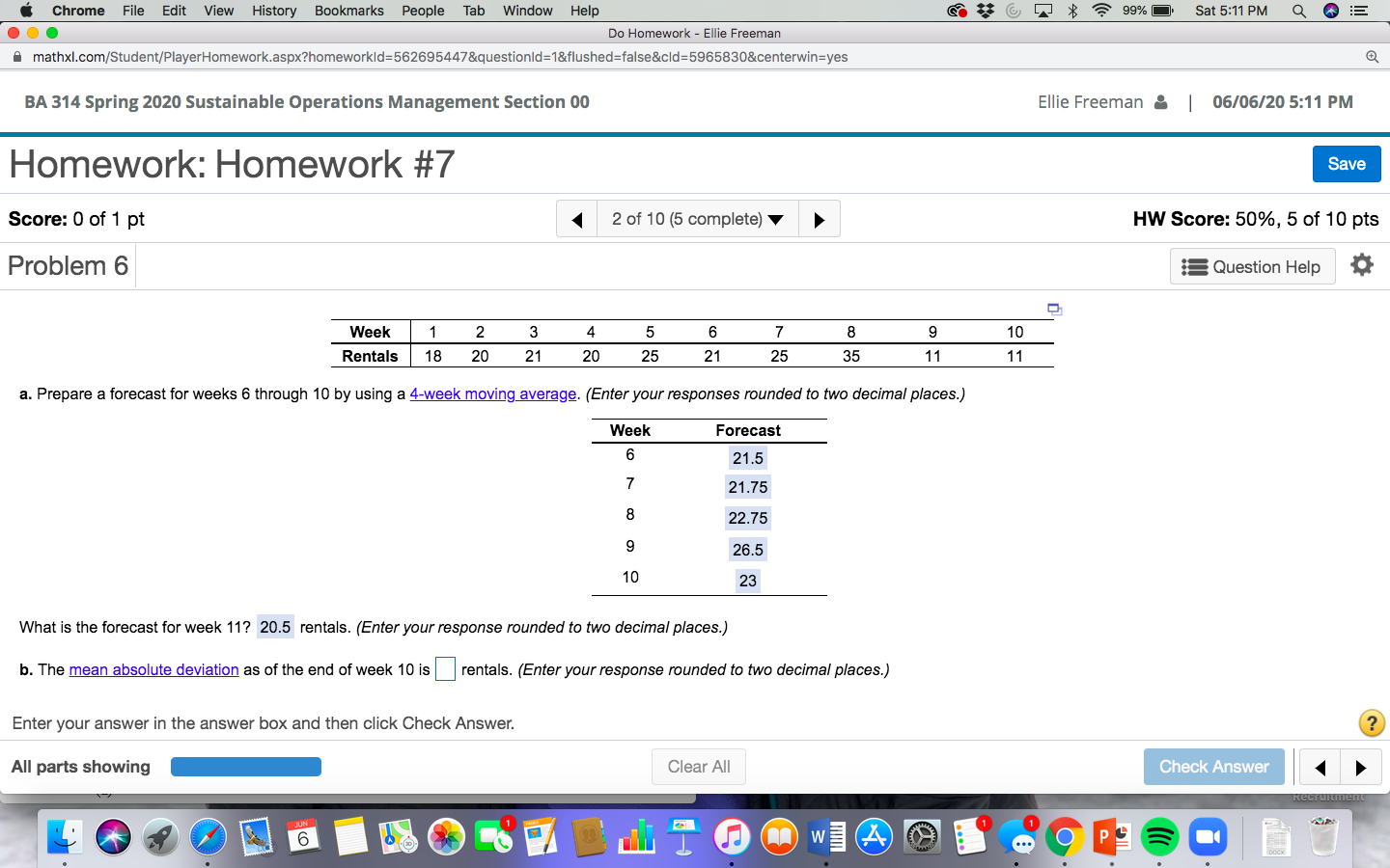 I need an answer for B, the deviation. * 99% Sat