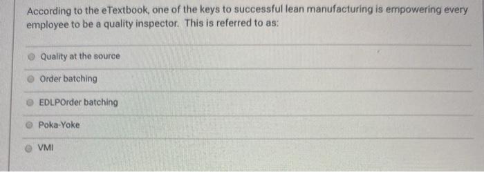 According to the eTextbook, one of the keys to