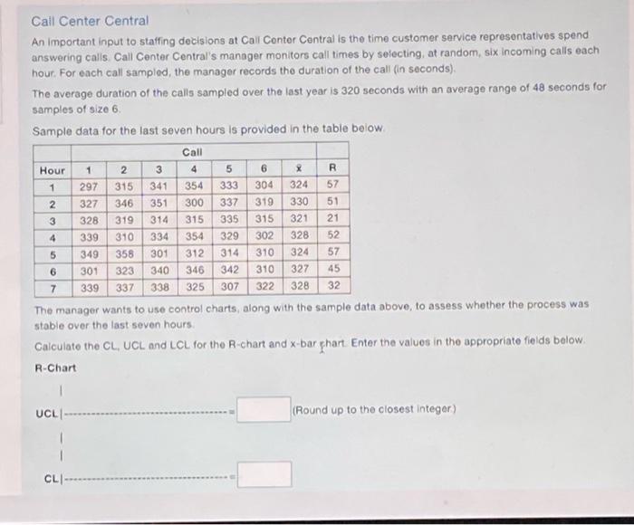 4 6 1 2 Call Center Central An important input to