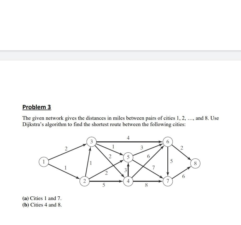 Problem 3 ... The given network gives the