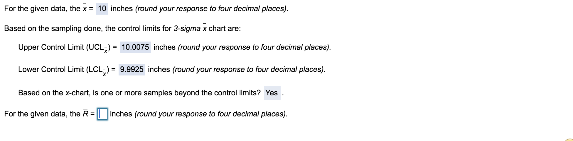 Need help on the last 3 please ! Upper Control