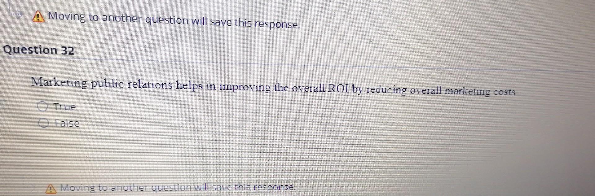 A Moving to another question will save this