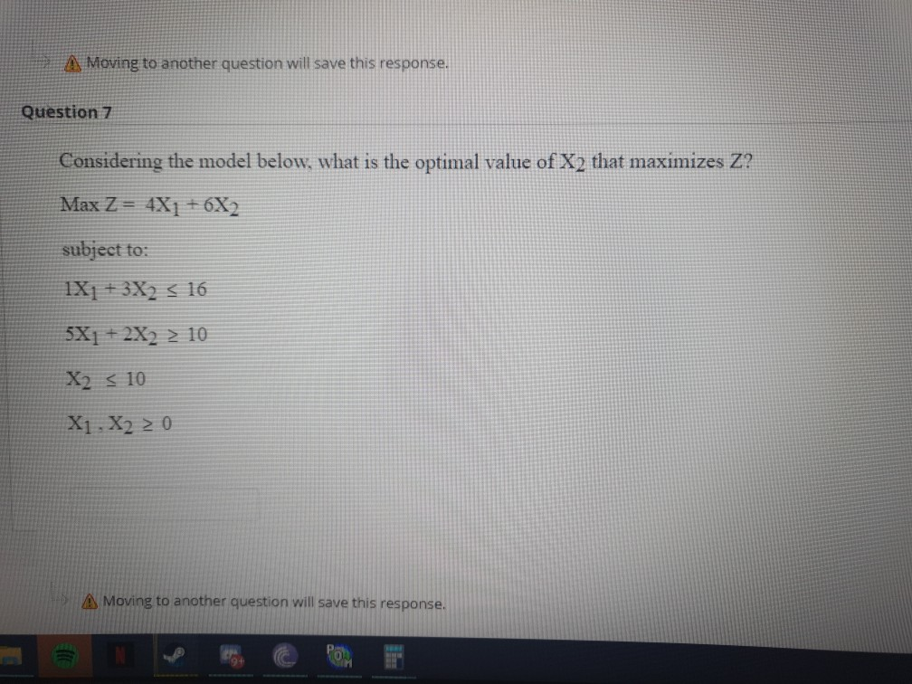 A Moving to another question will save this