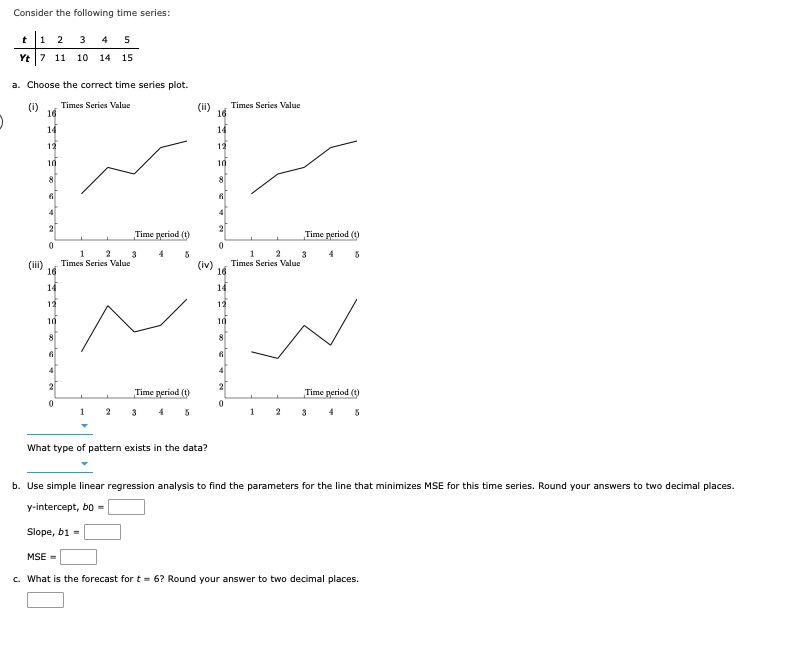 Consider the following time series: + 1 2 3 4 5