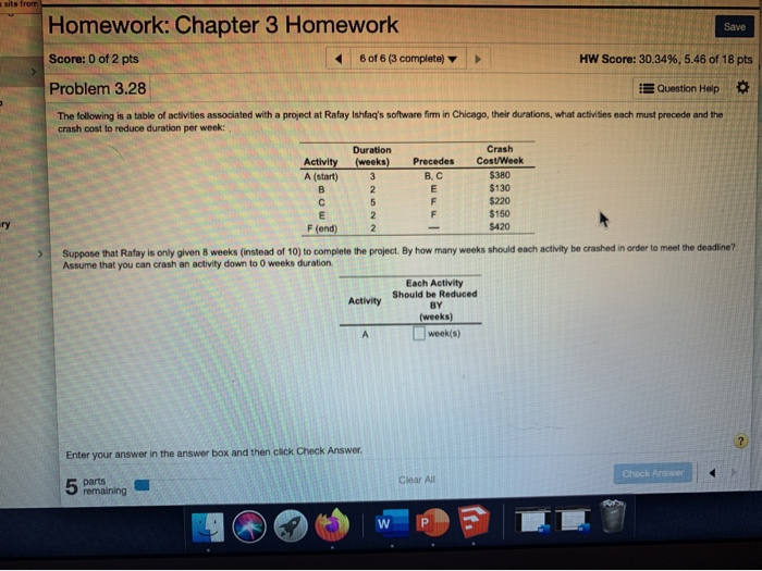 site from Homework: Chapter 3 Homework Save