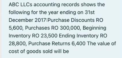 ABC LLCs accounting records shows the following