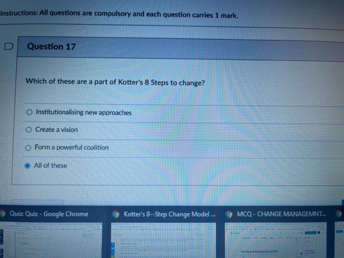 Instructions: All questions are compulsory and