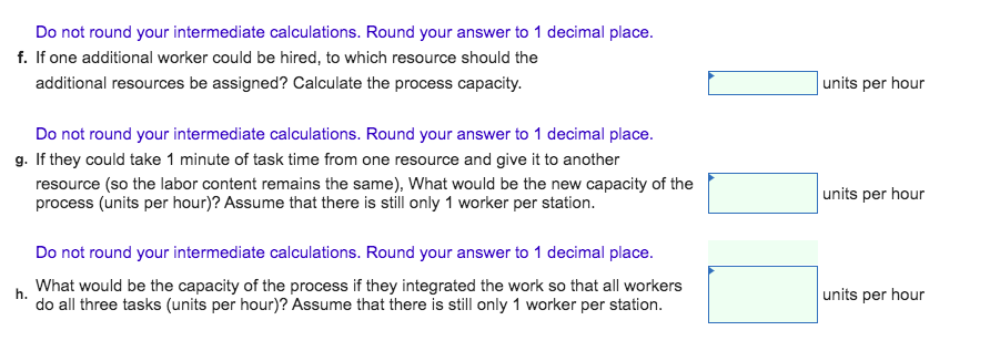 Consider a process consisting of three resources.