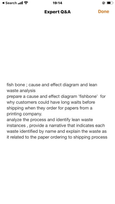 Search ...l 19:14 Expert Q&A Done fish bone ;