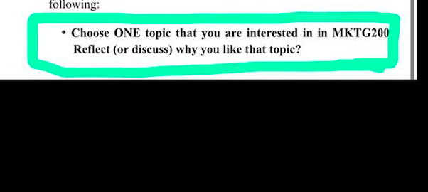 I chose this topic ( develop marketing strategy)