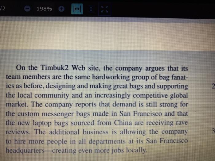 CASE: THE TAO OF TIMBUK2 Timbuk2 is more than a