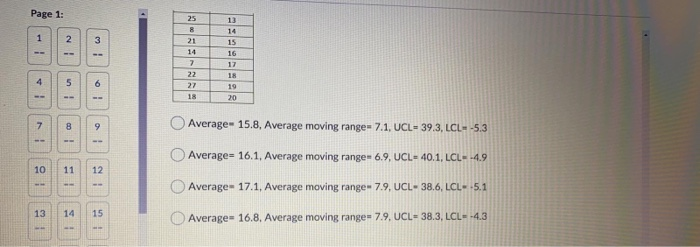 5 6 7 8 9 Question 26 (5 points) The values