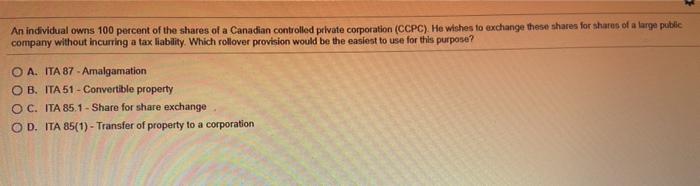 A non-Canadian Controlled Private Corporation has