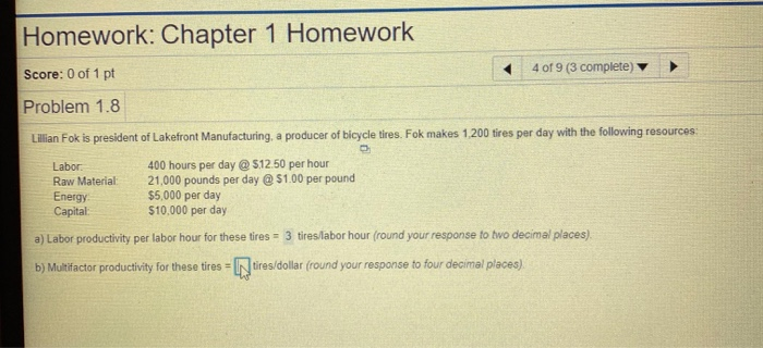 Homework: Chapter 1 Homework < 4 of 9 (3