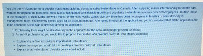 As a designated CPHR, you have recently been