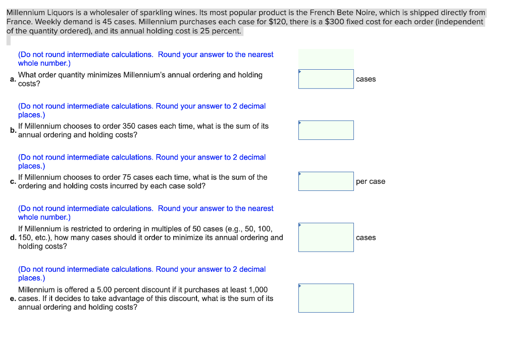 Millennium Liquors is a wholesaler of sparkling