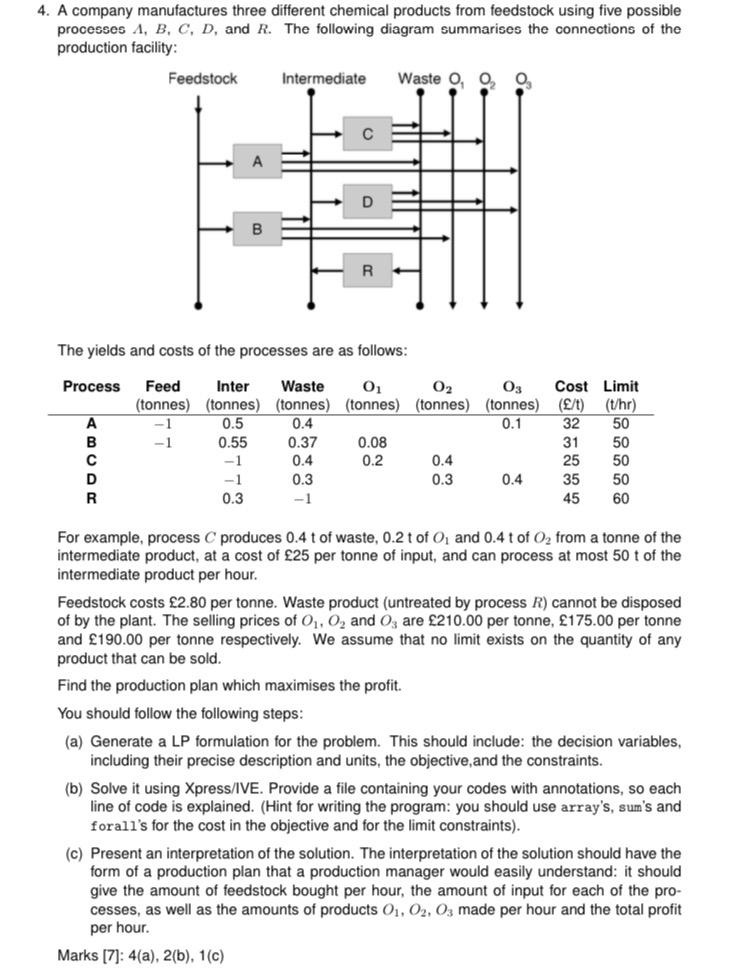 please use excel or mosel/xpress if needed in the