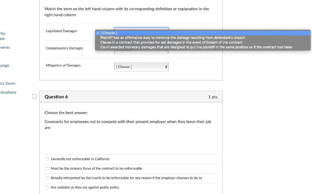 Match the term on the left hand column with its