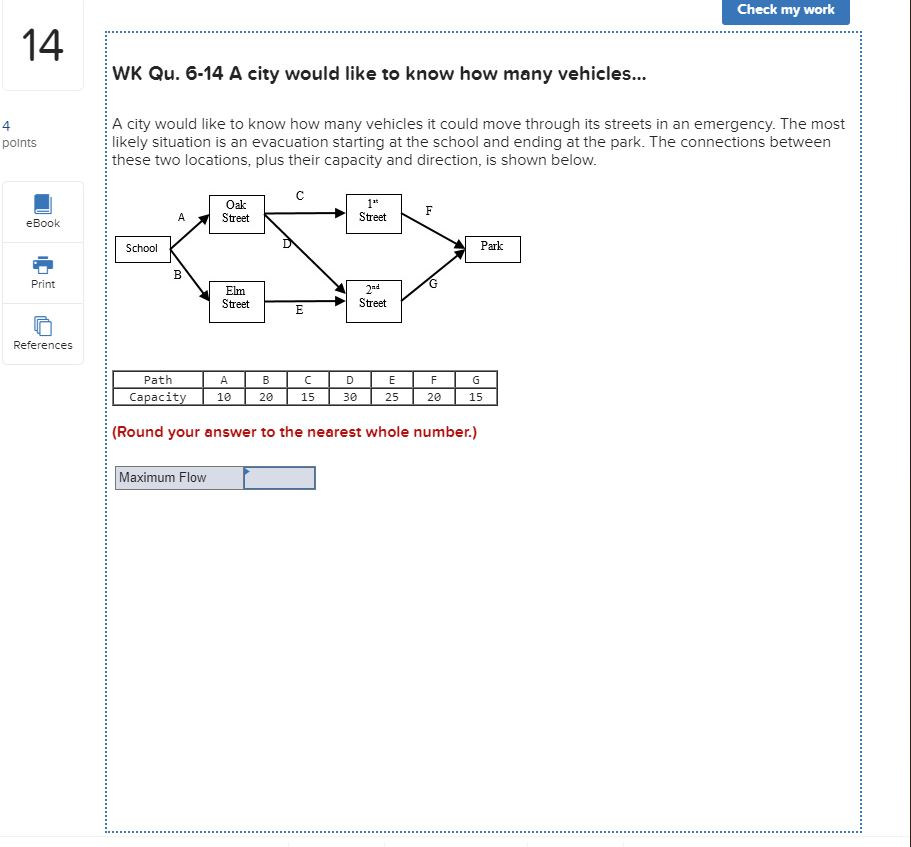 Check my work 14 WK Qu. 6-14 A city would like to
