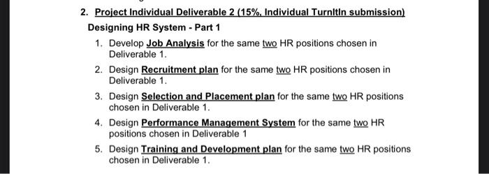 2. Project Individual Deliverable 2 (15%.