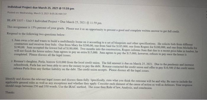 identify the relevant legal issues and what would