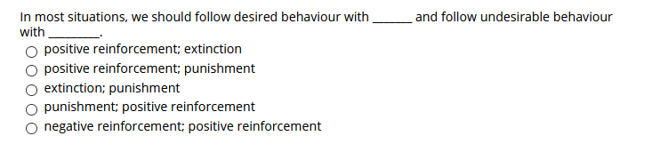 and follow undesirable behaviour In most