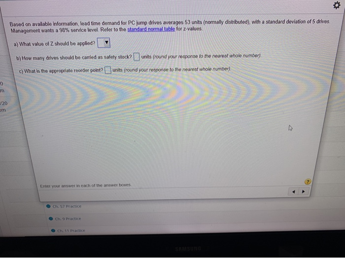 Based on available information lead time demand