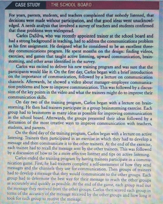 Training and development ( i need help pls) CASE