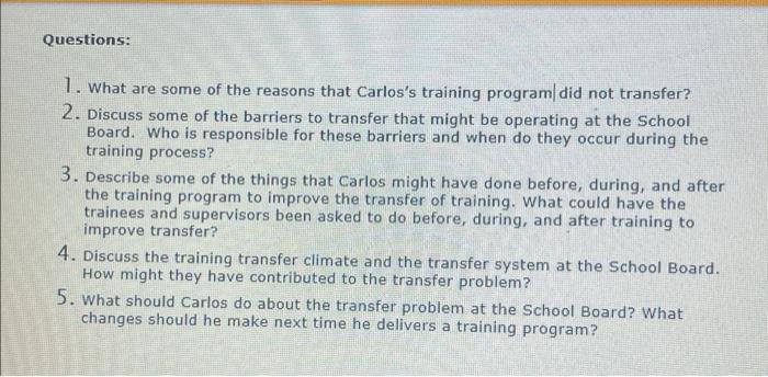 Training and development ( i need help pls) CASE