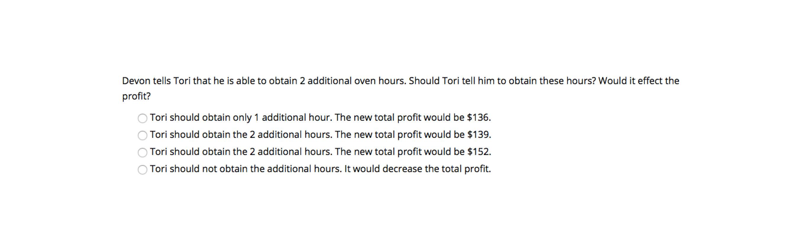 Devon's Baked Goods would like to maximize its