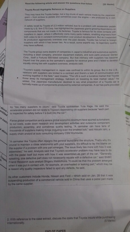 Read the following article and answer the