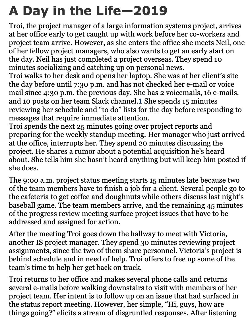 Read the Cases 1.1 and 1.2 from the text. Answer