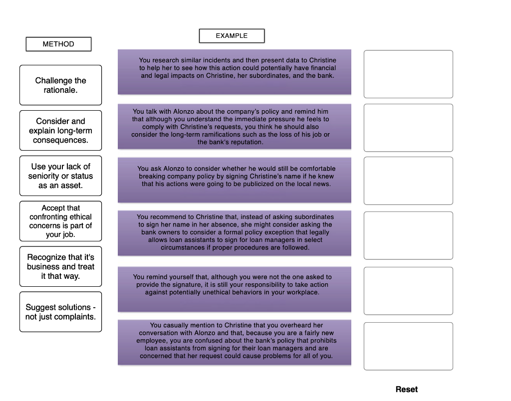 EXAMPLE METHOD You research similar incidents and