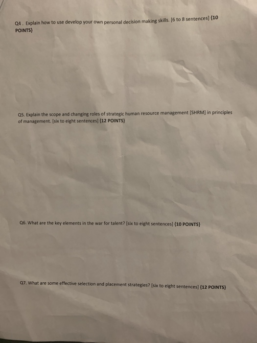 Q4. Explain how to use develop your own personal