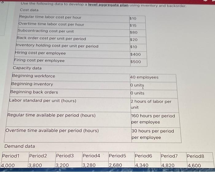 answer all parts please Use the following data to