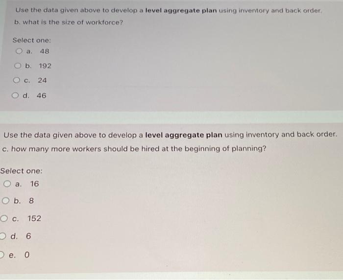 answer all parts please Use the following data to