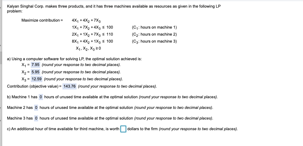 please help me with c) d) an additional 5 hour of