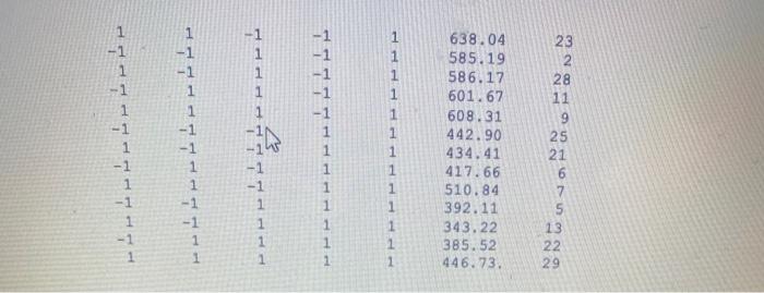 (25 points) An experiment was run to determine