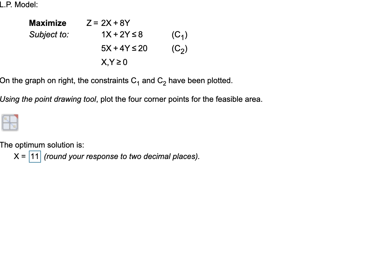 need optimal solution for X,Y, AND Z L.P. Model:
