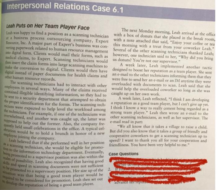 Read case study 6.1, How would you have reacted,