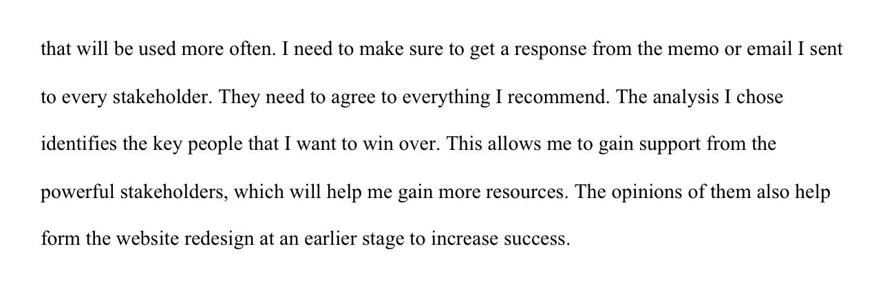 II. Website Analysis/Development Description: A