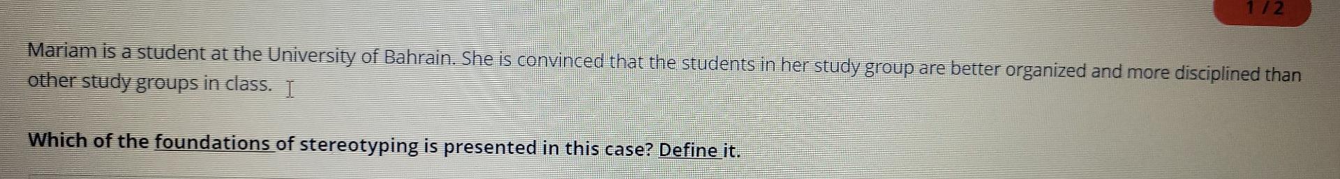 172 Mariam is a student at the University of