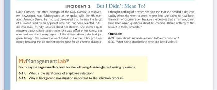 INCIDENT 2 But I Didn't Mean To! David Corbello,