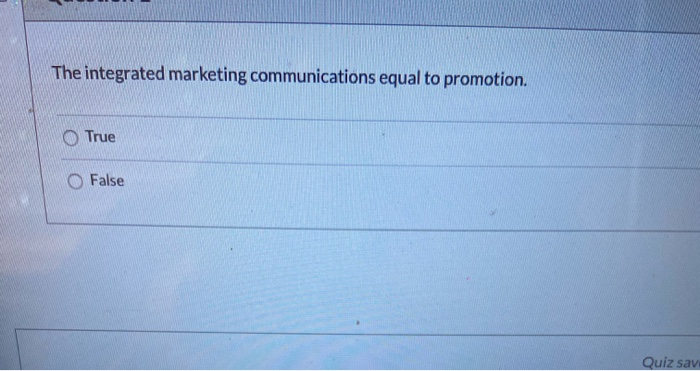 The integrated marketing communications equal to