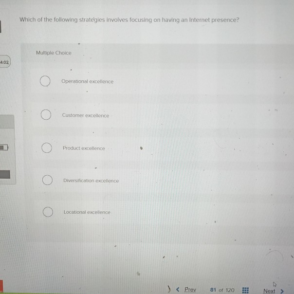 Which of the following strategies involves